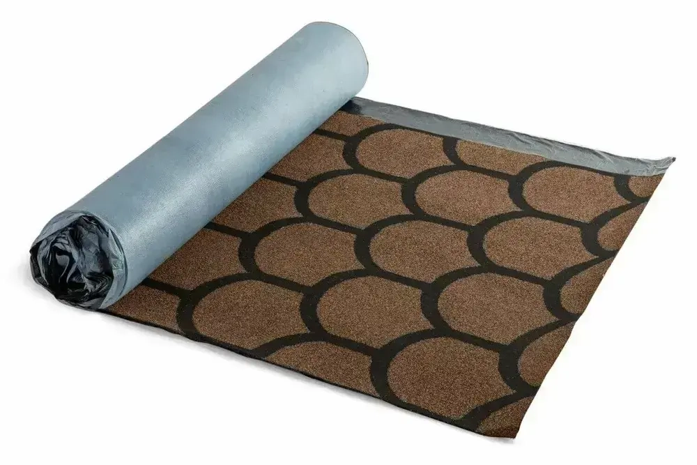 Черепица рулонная Бобровый хвост коричневая 8 м2