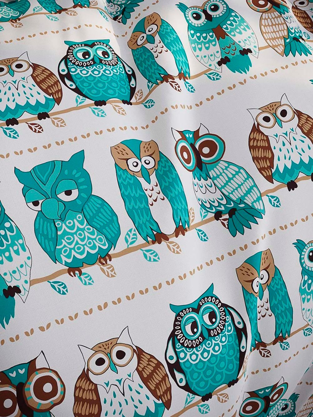 Постельное белье Полисатин Simple House "Owl" евро Наволочка 50х70 см 2 шт Простынь на резинке 180x200 см Пододеяльник 200x215 см