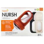 Boon, Nursh®, флакон в силиконовом пакете, средний, для детей от 3 месяцев, 3 флакона по 236 мл (8 унций)
