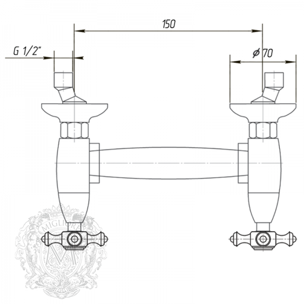 Смеситель для душа  Migliore Prestige ML.PRS-746 схема