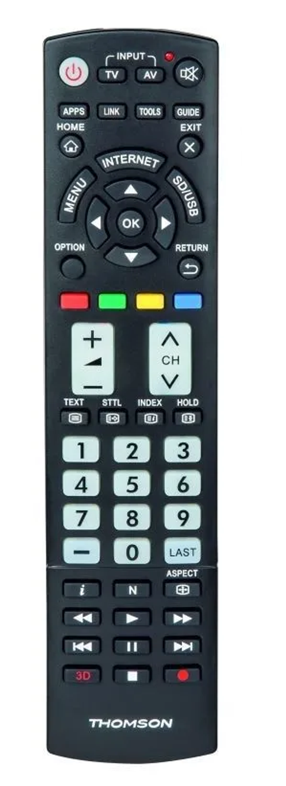 Пульт Универсальный ROC1105PAN для телевизоров PANASONIC и THOMSON с батарейками