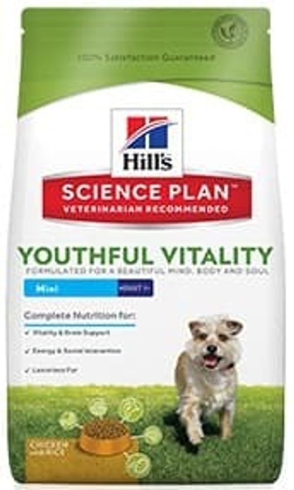 Хилс SP 750г. Canin Adult 7+ Youthful Vitality Mini с курицей и рисом