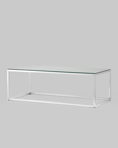 Журнальный стол 120*60 ТАУН серебро
