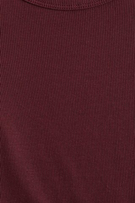 H&M Лонгслив из хлопка в рубчик, малиновый