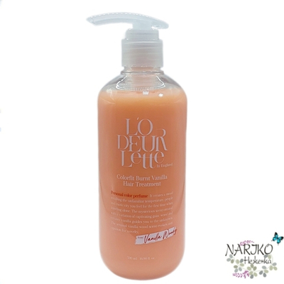 Парфюмированная маска для волос c ароматом шафрана, имбиря и ванили L'ODEURLETTE In England Colorfit Burnt Vanilla Hair Treatment, 500 мл.