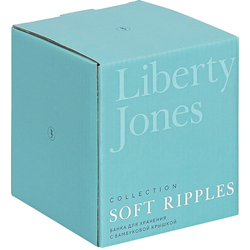 Банка для хранения с крышкой из каучукового дерева soft ripples, dual glazing, 750 мл