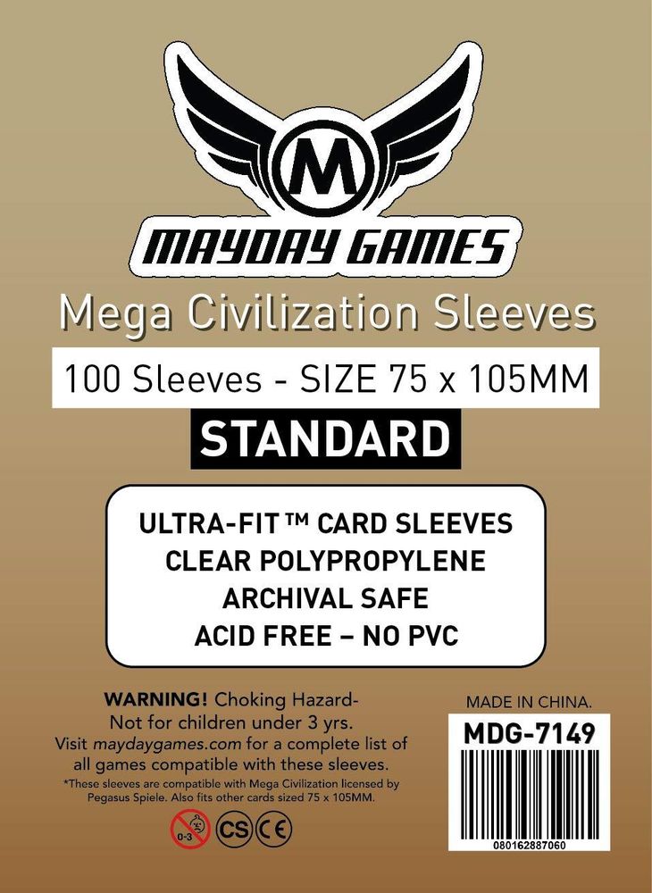 Mega Civilization Sleeves (75x105mm)-100 Standard