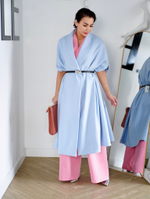 Пончо в голубом