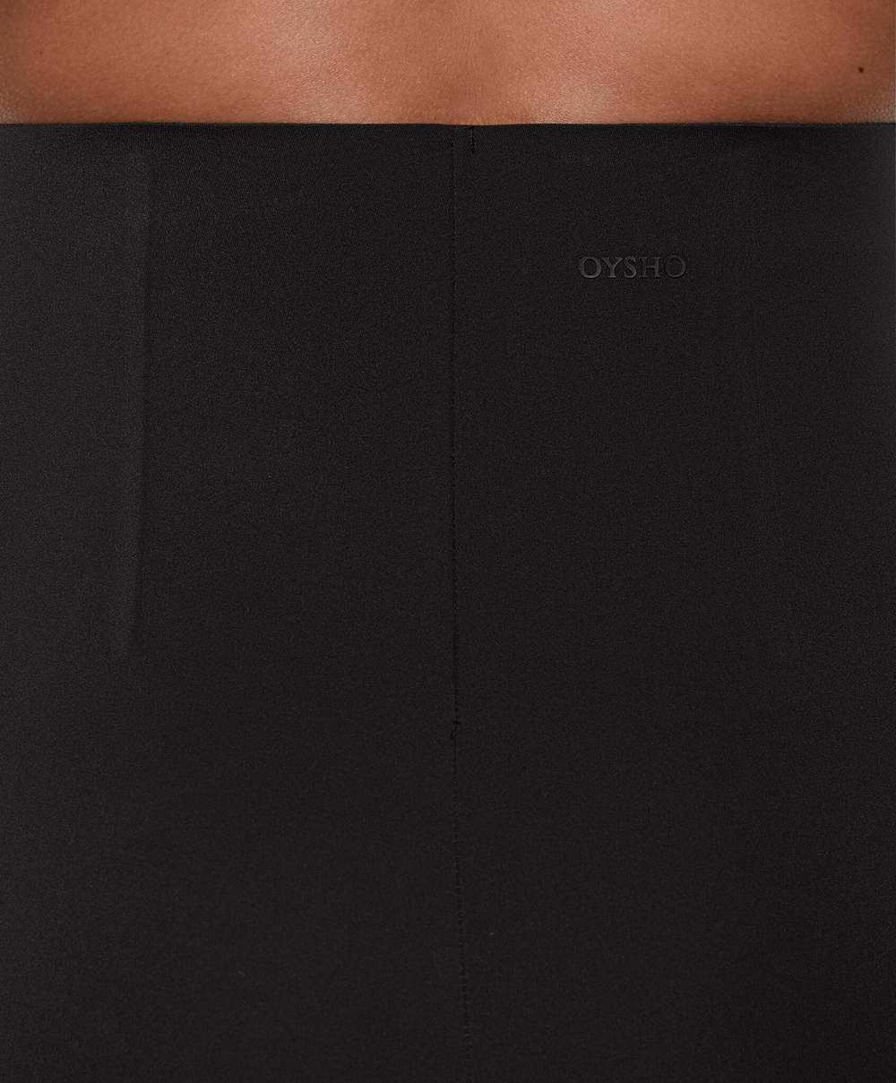 OYSHO Легинсы с высокой посадкой и застежкой-молнией длиной 65 см, черный