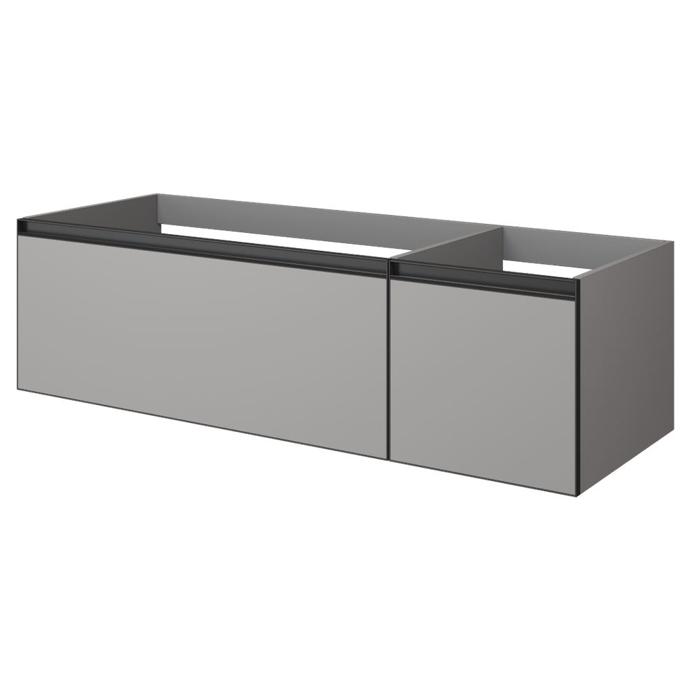 Armadi Art QUATRO 2 140см (100+40) тумба LUNA профиль ANTHRACITE
