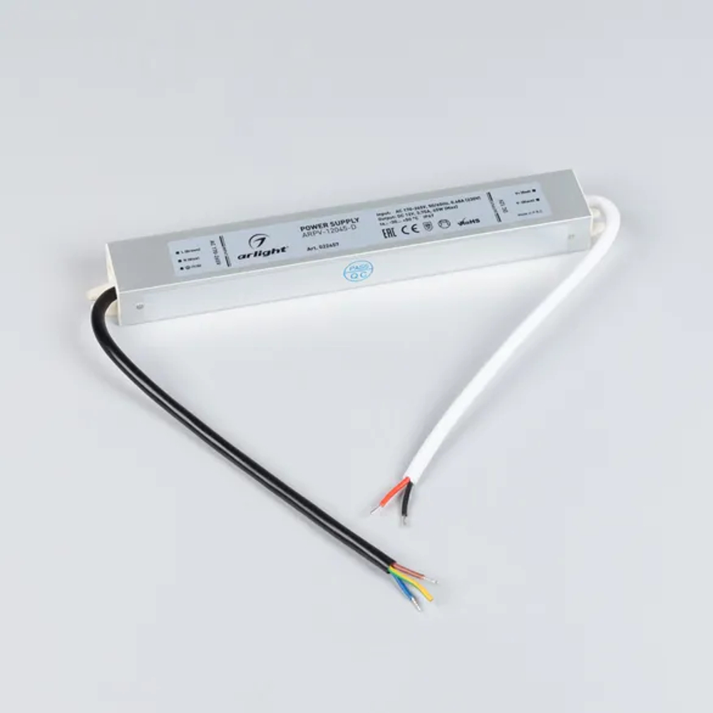 Блок питания ARPV-12045-D (12V, 3.8A, 45W) (Arlight, IP67 Металл, 3 года) 022457