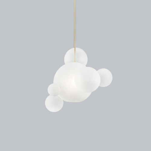 Подвесной дизайнерский светильник   Bolle Frosted by Giopato & Coombes (6 шаров)
