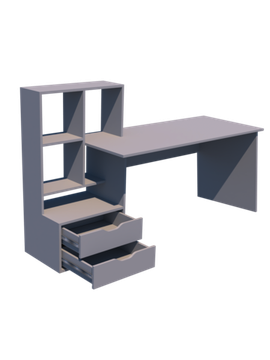 Стол письменный ЛАВОРО-5 /1700*1100*603/ левый вулканический серый / вулканический серый