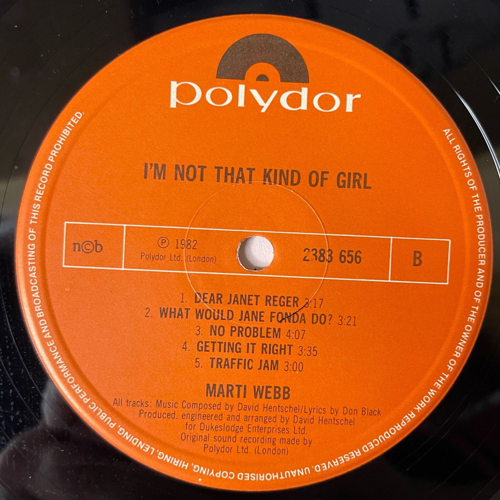 Винтажная виниловая пластинка LP Marti Webb I'm Not That Kind Of Girl (Швеция 1982)