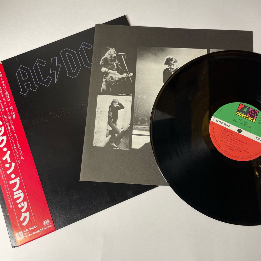 Винтажная виниловая пластинка LP AC DC Back In Black (Japan 1980) (Obi)