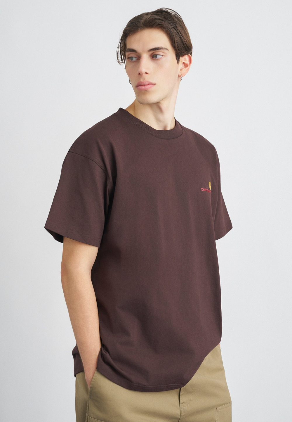 Carhartt WIP Базовая футболка - Коричневый