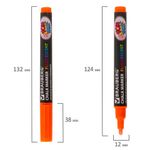 Маркер меловой "POP-ART" ОРАНЖЕВЫЙ, 3,5 мм, сухостираемый, для гладких поверхностей, BRAUBERG, 151523