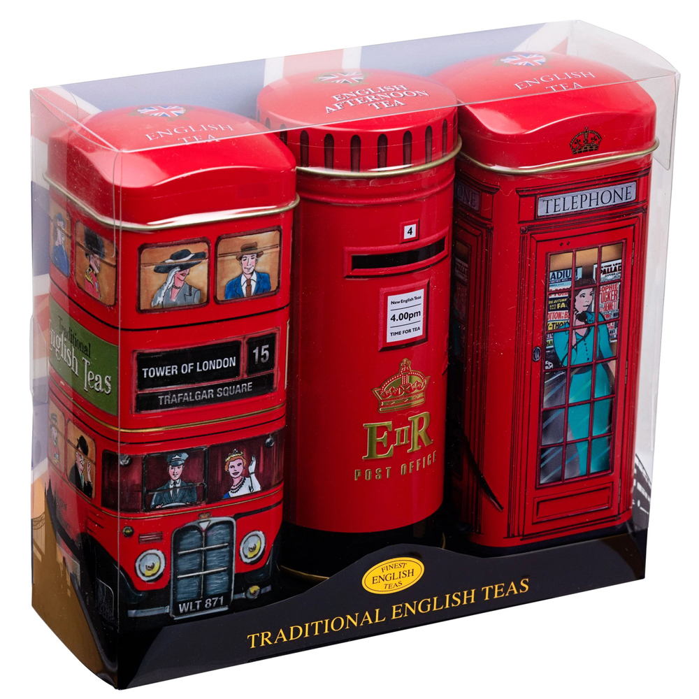 New English Teas Набор чая в пакетиках English Sights Tea Tin Gift Pack, 42шт