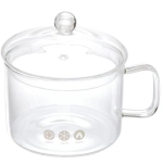 Кастрюля из боросиликатного стекла 1,5л «Хай-Тек» со стеклянной ручкой