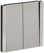 FORTE&PIANO Выключатель 2-клавишный 10А FP705M металл никель IEK