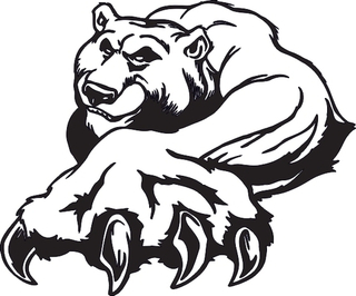 Наклейка "Медведь (Черный)" 25*23см (вырезная) 07889