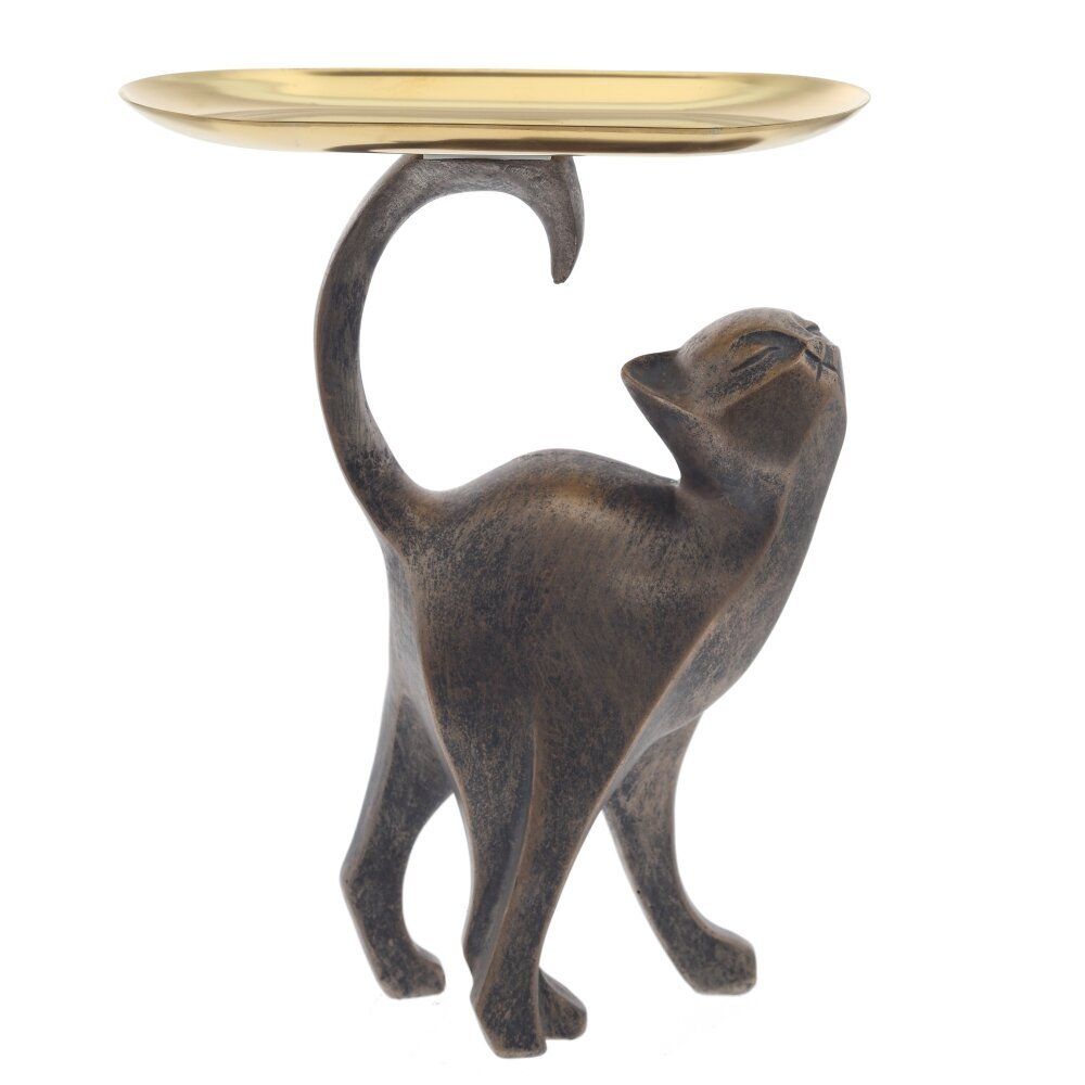 GAEM Фигурка декоративная "Кошка" с подносом, L17,5 W8,5 H22,5 см