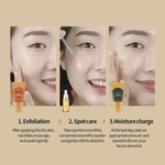 Набор для осветления кожи лица от The Yeon : Пилинг-скатка 30мл, сыворотка для лица 10мл, крем витаминный для лица 30мл
