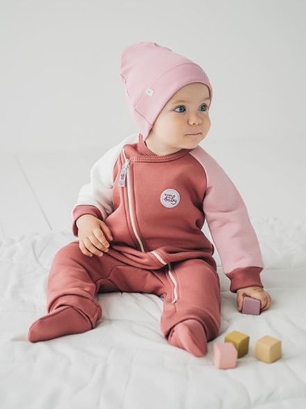 Носочки из футера "Пепельная роза" 0+