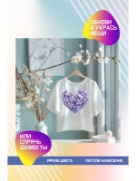 Термонаклейка на одежду, термопринт Цветок