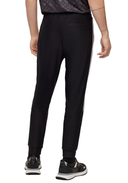 Мужские теннисные штаны BOSS x Matteo Berrettini Tracksuit Bottoms In Active-Stretch Fabric With Side Strip - черный