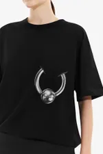 Футболка Borozna с принтом пирсинг черная