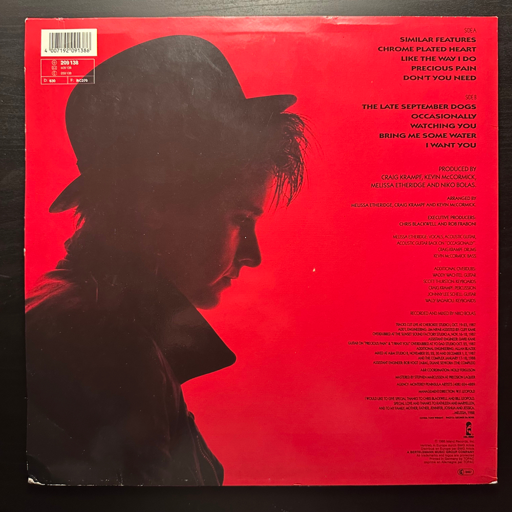 Melissa Etheridge - Melissa Etheridge (Европа 1988г.)