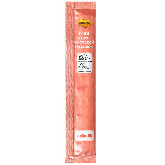 Мнямс Крем -лакомство с тунцом Кацуо и морским гребешком 15 гр