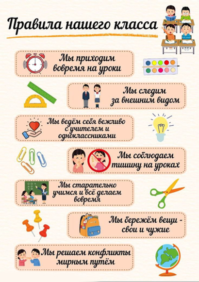Информационный стенд "Правила нашего класса"