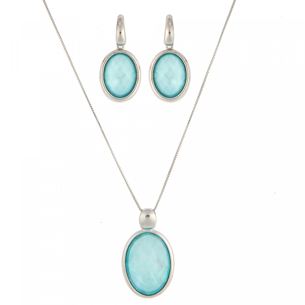Комплект Possebon pearl blue sky agate S9588.21 B/S