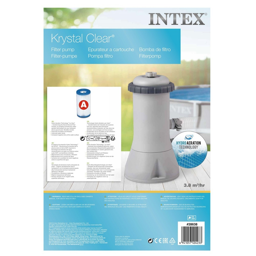 Фильтр-насос INTEX 28638, производительностью 3785 л/ч