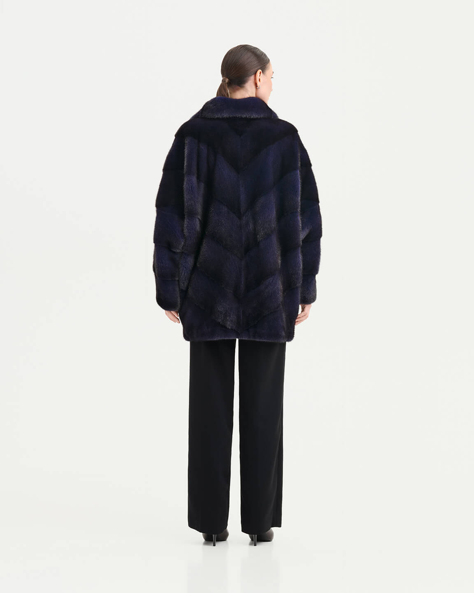 Шуба из меха норки