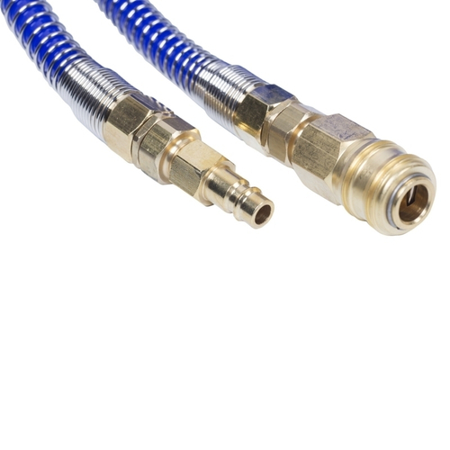 МАСТАК (680-08115SQ) Шланг пневматический спиральный высокого давления 8х12 мм, 15 м, полиуретановый, фитинги