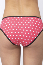 Красные трусики-слипы в белый горох (Размер: L) (Цвет: красный с белым)