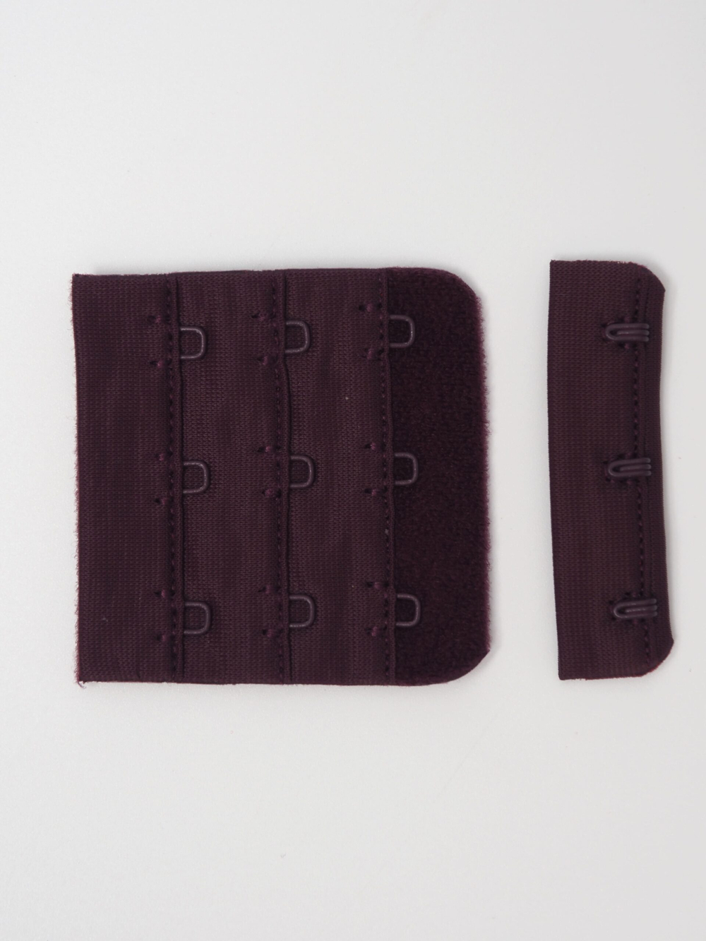 Застежка для бюстгальтера с крючками цвет слива 3х3