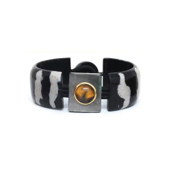 Браслет Nature Bijoux, Zebra, с тигровым глазом, перламутром и смолистым песком в смоле, NB24.2-13CP