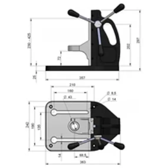 Сверхмощный магнитный сверлильный станок Promotech PRO-111