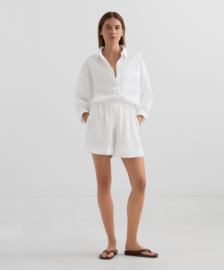 Oysho Шорты-бермуды из 100% льна, белый