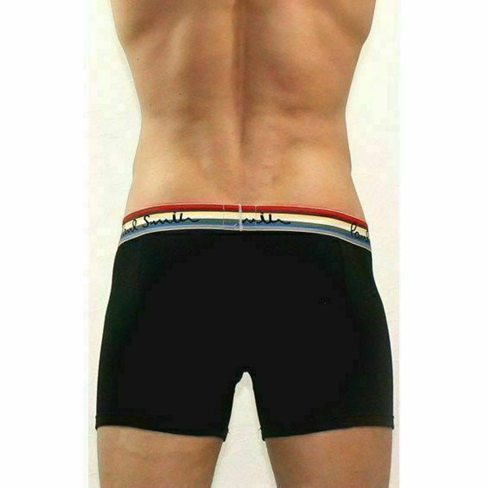Мужские трусы боксеры завышенные черные Paul Smith Black