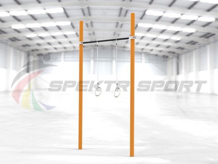 Турник классический для занятий Воркаут с кольцами SP GTO-07 + Rings_76mm 89