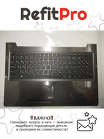 Верхняя панель с клавиатурой (топкейс) для ноутбука Lenovo 310-15IKB черная, расскладка - русская+украинская (5CB0M29095)