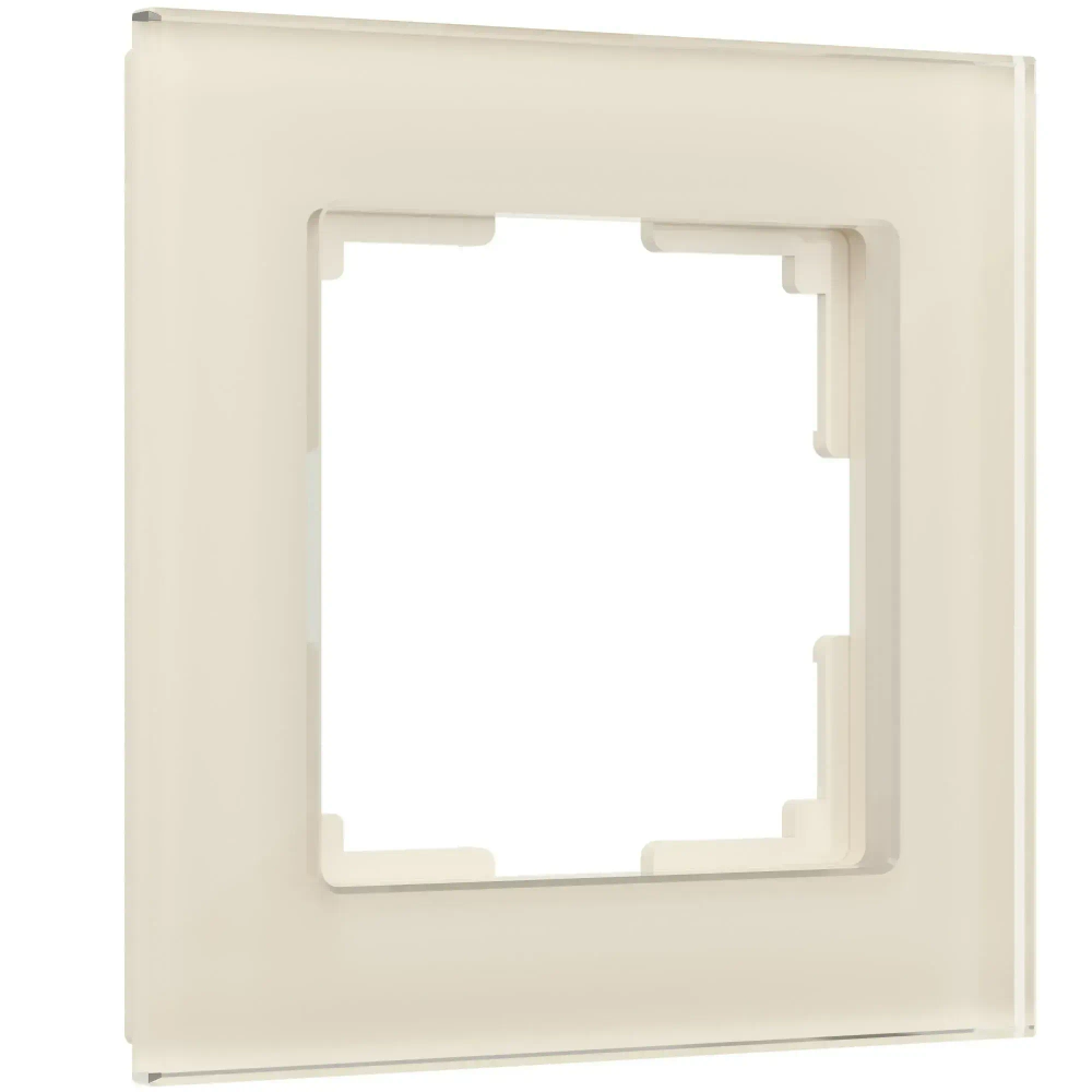 Рамка из стекла на 1 пост Favorit молочный W0011141