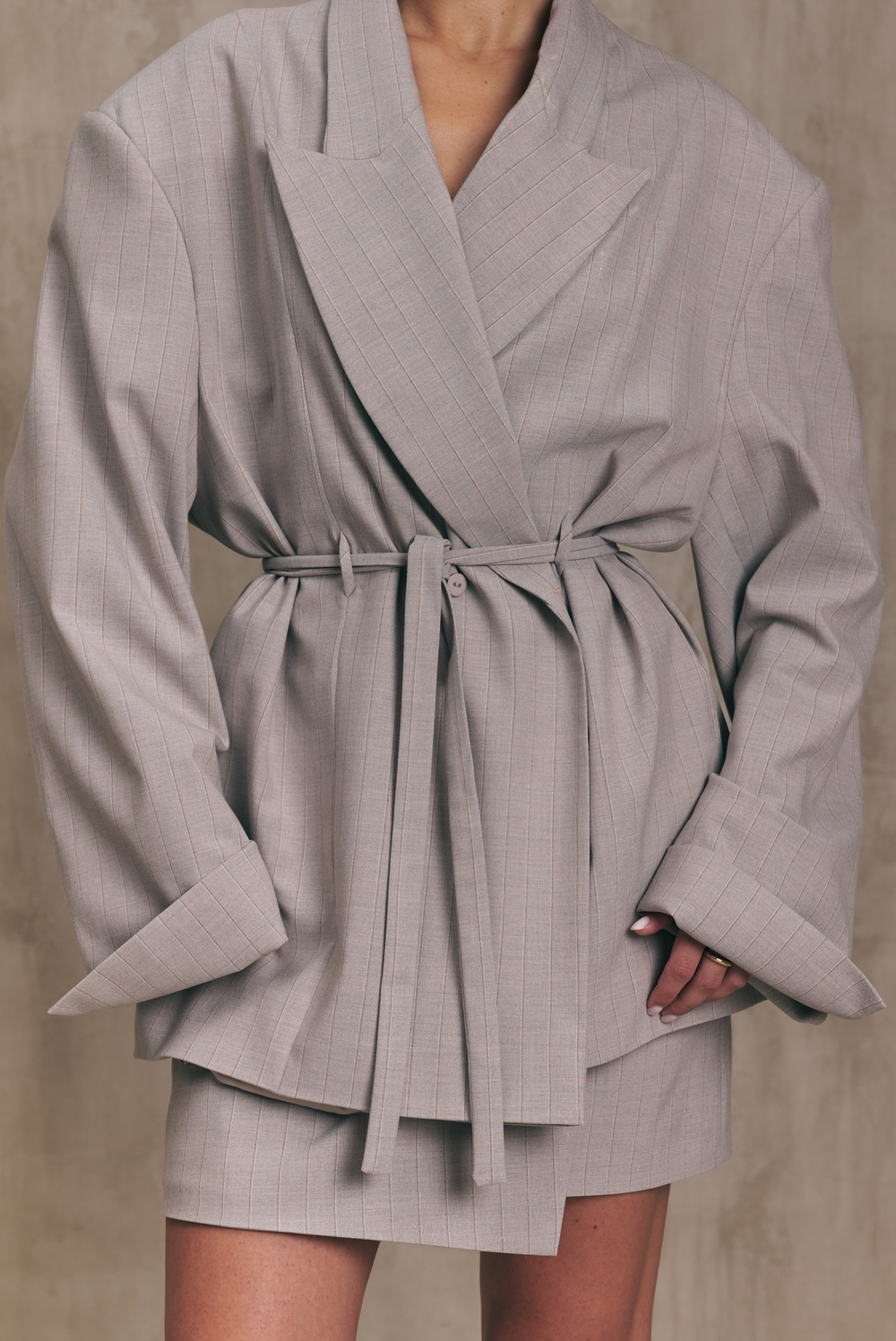 Юбка FOLD, серо-бежевая