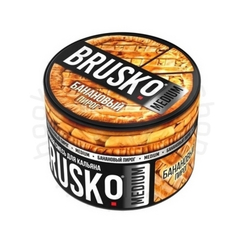 Бестабачная смесь для кальяна BRUSKO, 50 г, Банановый пирог, Medium
