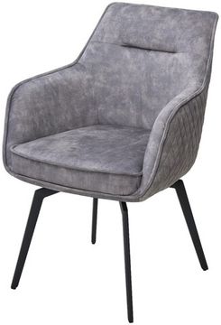 Стул RENLY 180 град. поворот. 7525-180 Серый, велюр / Черный
